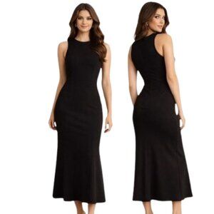 DKNY Black Sleeveless Midi Dress Size 2 New Without Tags